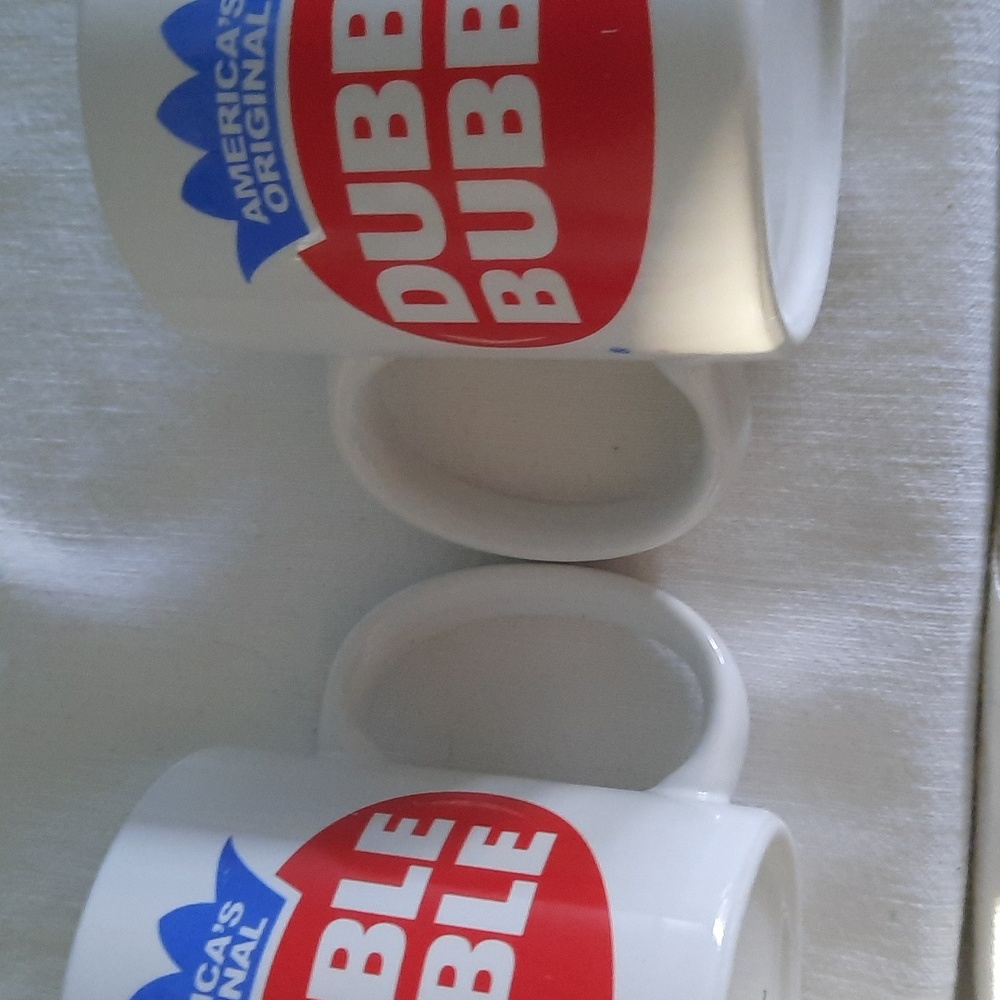 Pair of Vintage America's Original Double Bubble Gum Ceramic Coffee Mugs - Picture 6 of 6